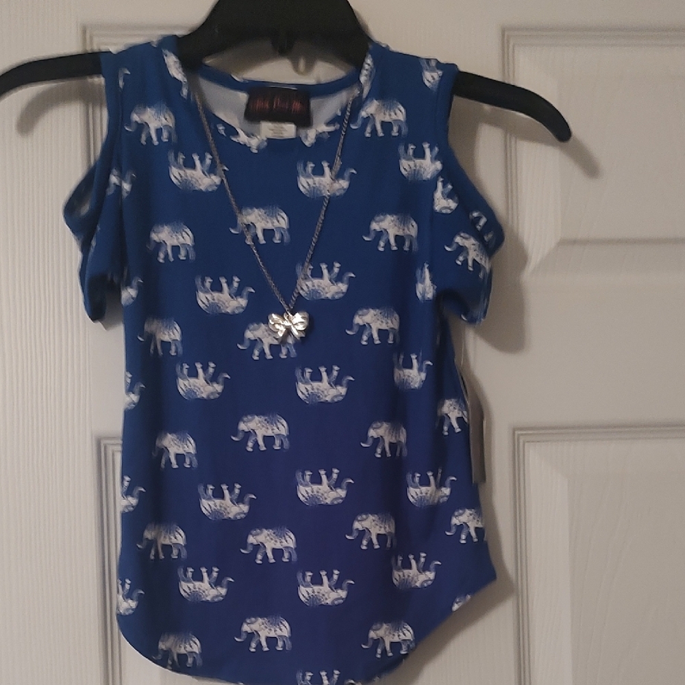 Stylish Kids Blue Elephant Tank Top
